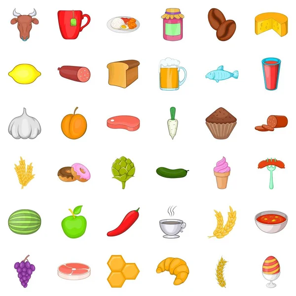 Çörek Icons set, karikatür tarzı