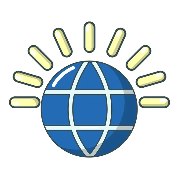 Global communication icon, cartoon style — Stock Vector