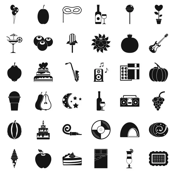 Dekorasyon Icons set, basit tarzı