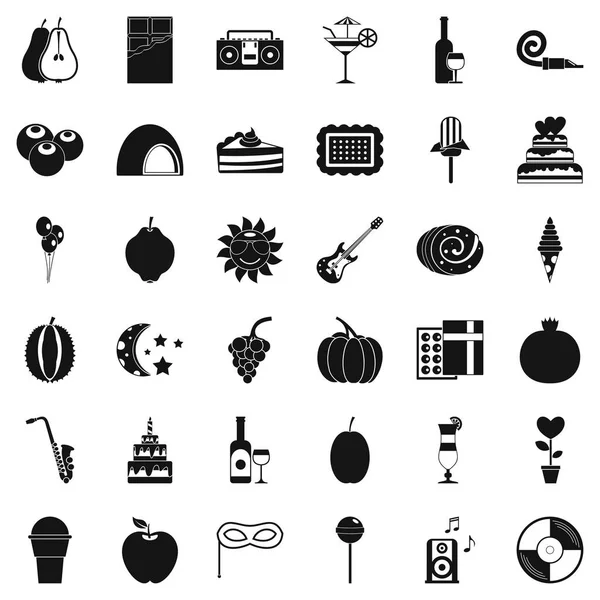 Disko Icons set, basit tarzı