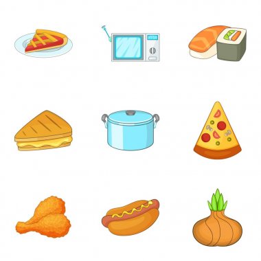 Bakeshop Icons set, karikatür tarzı