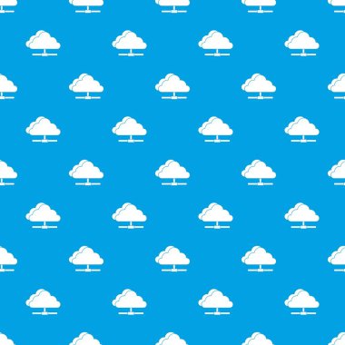 Bulut bilgi işlem bağlantı desen kesintisiz mavi