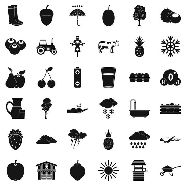 Şemsiye Icons set, basit tarzı