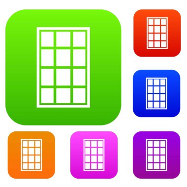 Beyaz kemerli pencere ayarla renk koleksiyonu