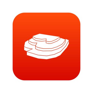 Pirinç alan simgesi dijital kırmızı