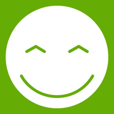 Gülümseyen ifade yeşil