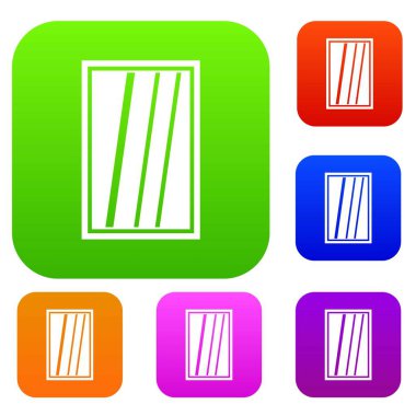 Beyaz dikdörtgen pencere renk koleksiyonu ayarla