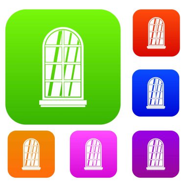 Beyaz pencere çerçeve renk koleksiyonu ayarla