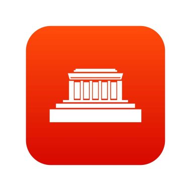 Bina simgesini dijital kırmızı