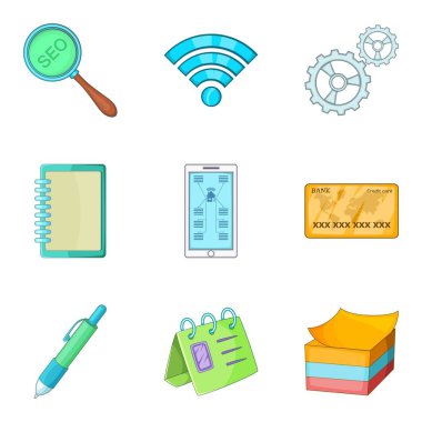 Kullanıcı dostu Icons set, karikatür tarzı