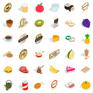 Kiraz Icons set, izometrik stili