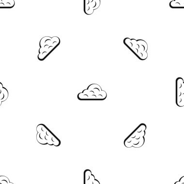 Yağmurlu bulut deseni sorunsuz siyah