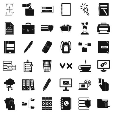 Bilgi simgeler kümesi, simle stili