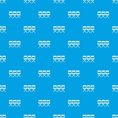 Sandalye desen kesintisiz mavi