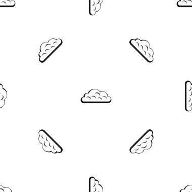 Kar bulut deseni sorunsuz siyah