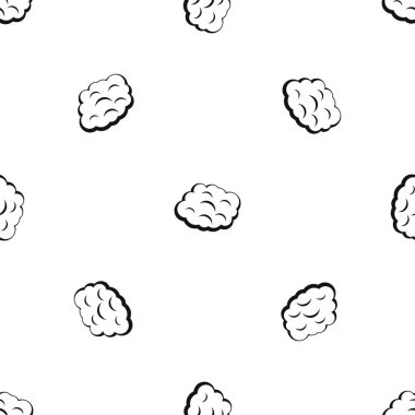 Yuvarlak bulut deseni sorunsuz siyah