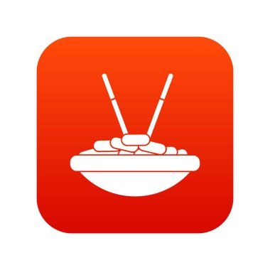 Pirinç çubuk simgesi dijital kırmızı