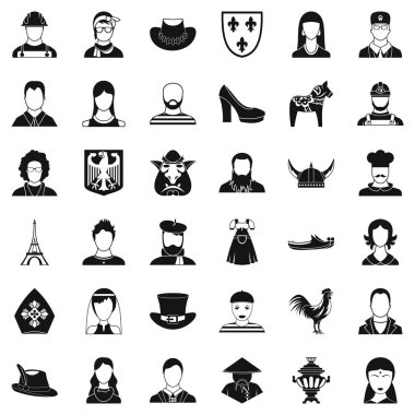 Portre simgeler kümesi, simle stili