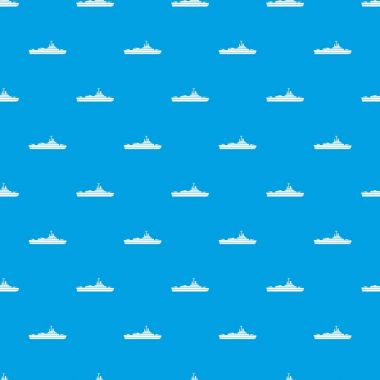 Savaş gemisi desen kesintisiz mavi