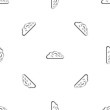 Sonbahar bulut deseni sorunsuz siyah