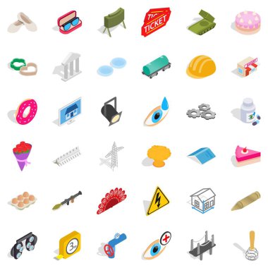 Zanaat Icons set, izometrik stili