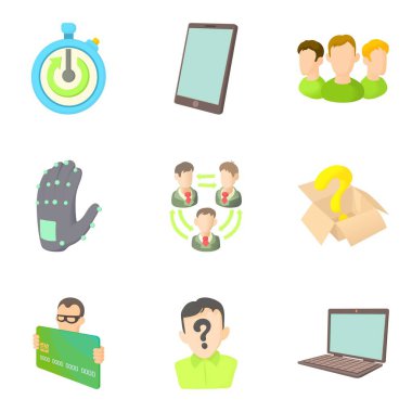 Grant Icons set, karikatür tarzı