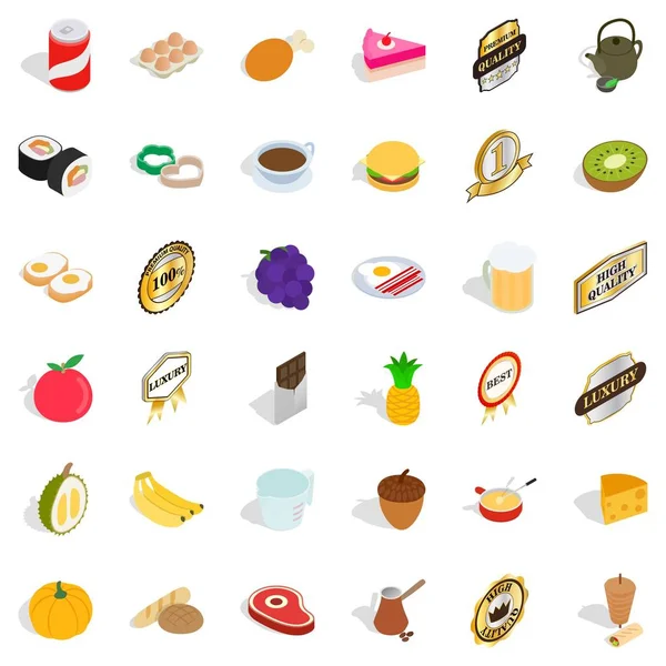 Meyve Icons set, izometrik stili