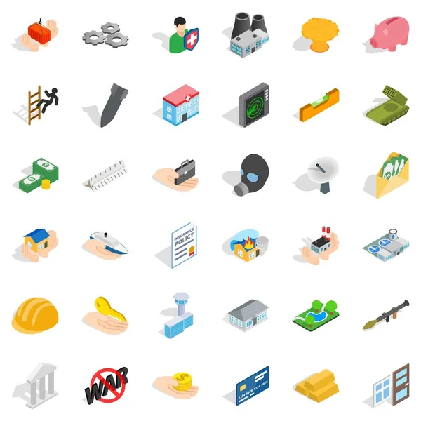 Ortak şirket Icons set, izometrik stili