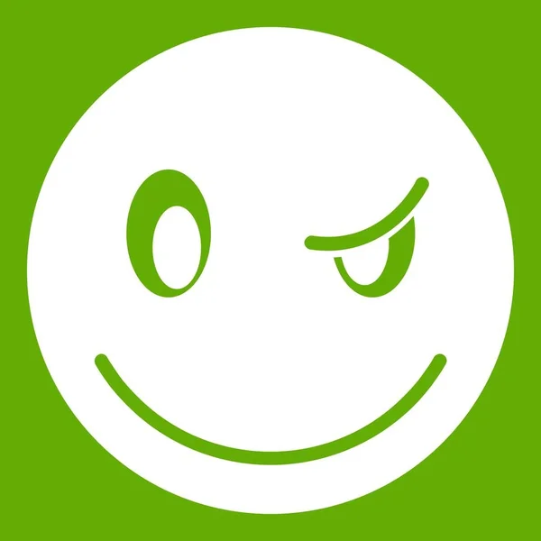 Emoticon de olho verde — Vetor de Stock