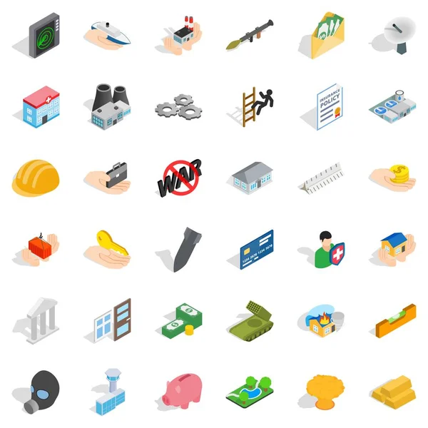 Üniversite Icons set, izometrik stili
