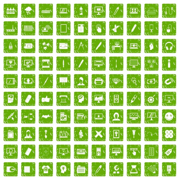 100 webdesign simgeler grunge yeşil ayarla