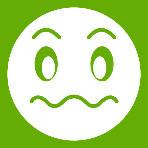 Verdachte emoticon groen — Stockvector