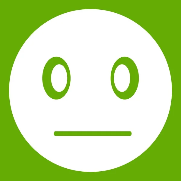 Verdachte emoticon groen — Stockvector