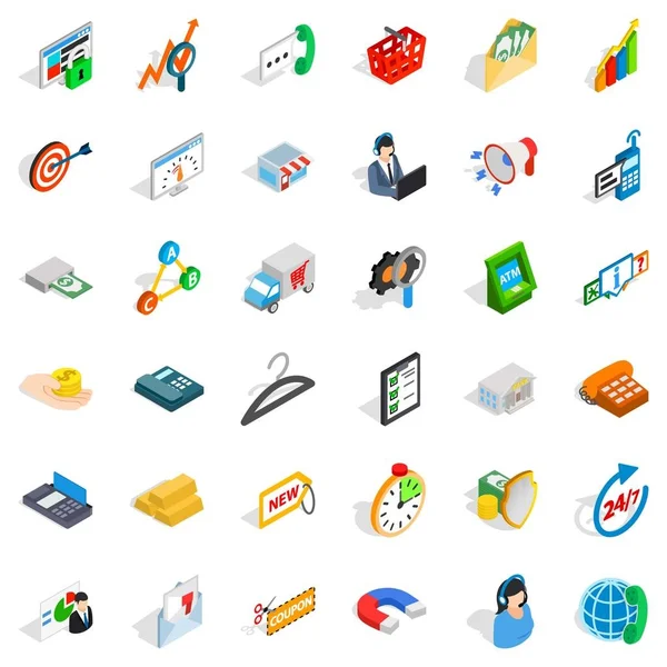 Fon Icons set, izometrik stili