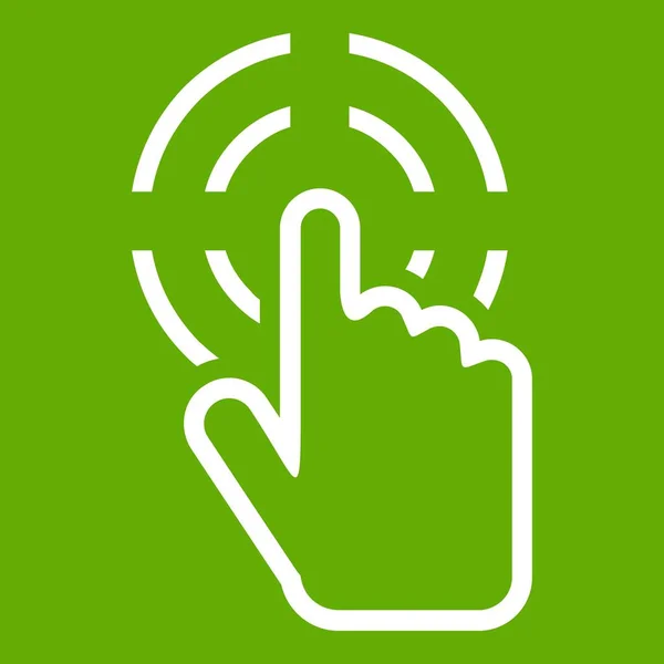 Click icon green — Stock Vector