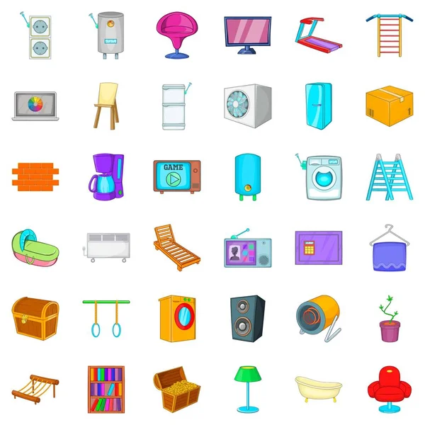 Buzdolabı Icons set, karikatür tarzı