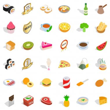 Fauna Icons set, izometrik stili