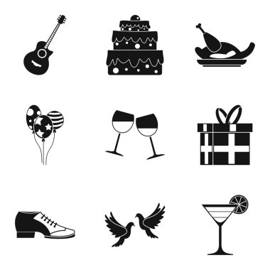 Alem Icons set, basit tarzı