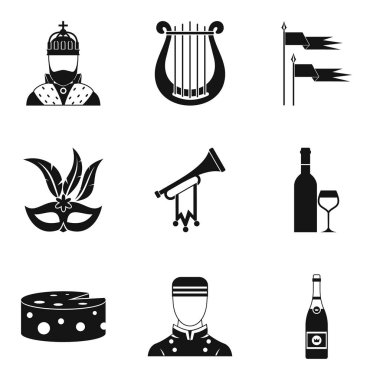 Hobi Icons set, basit tarzı