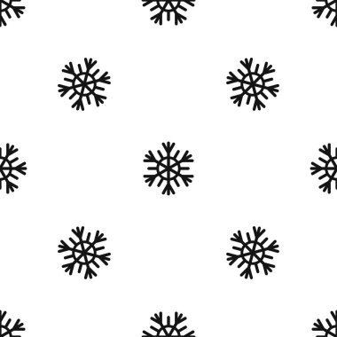 Kar tanesi desen sorunsuz siyah