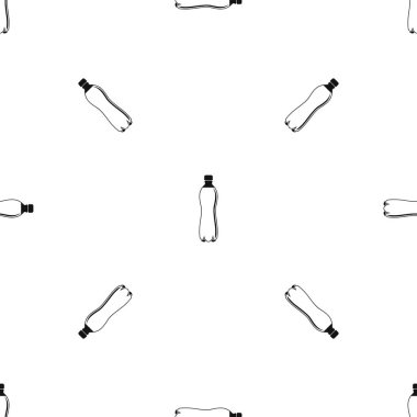 Su şişesi desen sorunsuz siyah