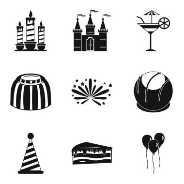 Solemnization Icons set, basit tarzı