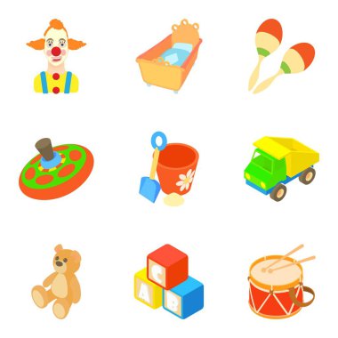 Önemsiz şey Icons set, karikatür tarzı