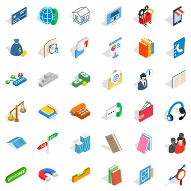 Mıknatıs Icons set, izometrik stili