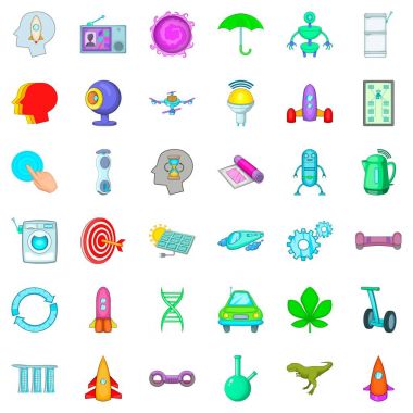 Laboratuvar Icons set, karikatür tarzı