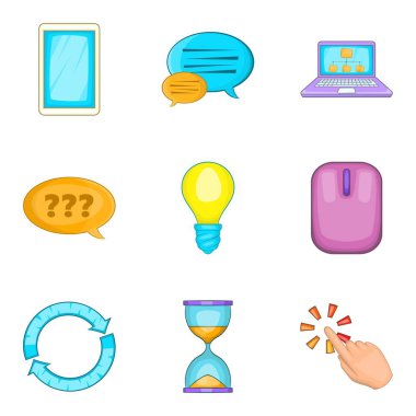 Sohbet Yöneticisi simgeler kümesi, karikatür tarzı