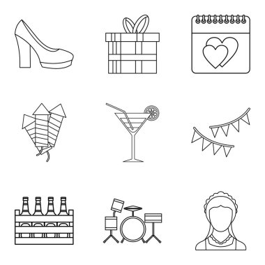 Icons set, anahat stili yutmalısınız