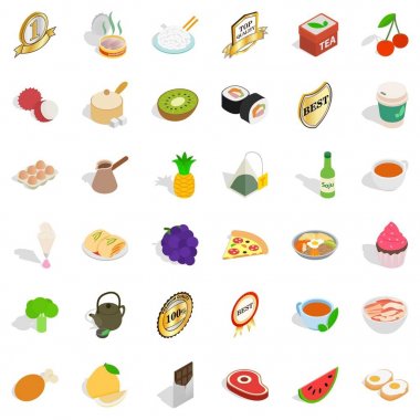 Şişe Icons set, izometrik stili