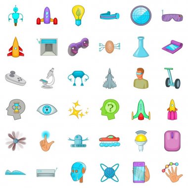 Laboratuvar Icons set, karikatür tarzı