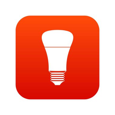 LED ampul simgesi dijital kırmızı
